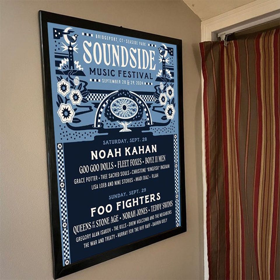Soundside Music Festival 2024 Poster, Home Decor