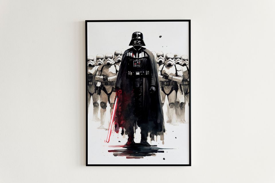 Star Wars Darth Vader Watercolor Painting - Star Wars