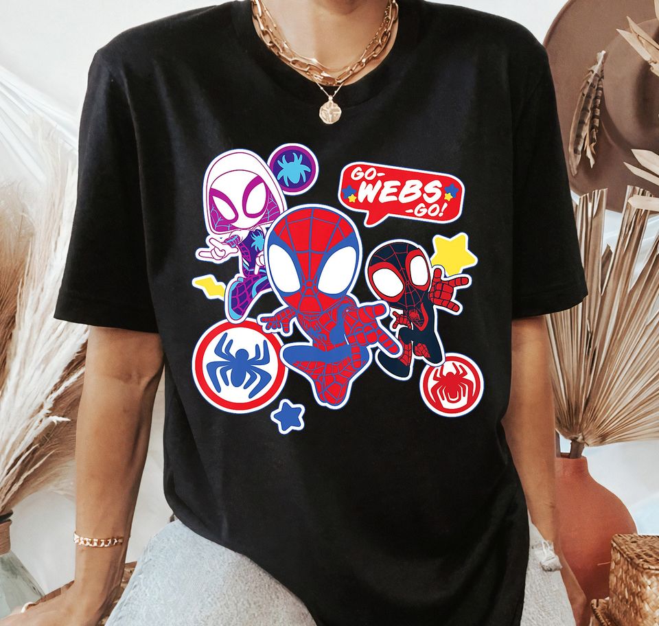 Spidey and His Amazing Friends Go-Webs-Go Boys T-Shirt, Disneyland Family Matching Shirt