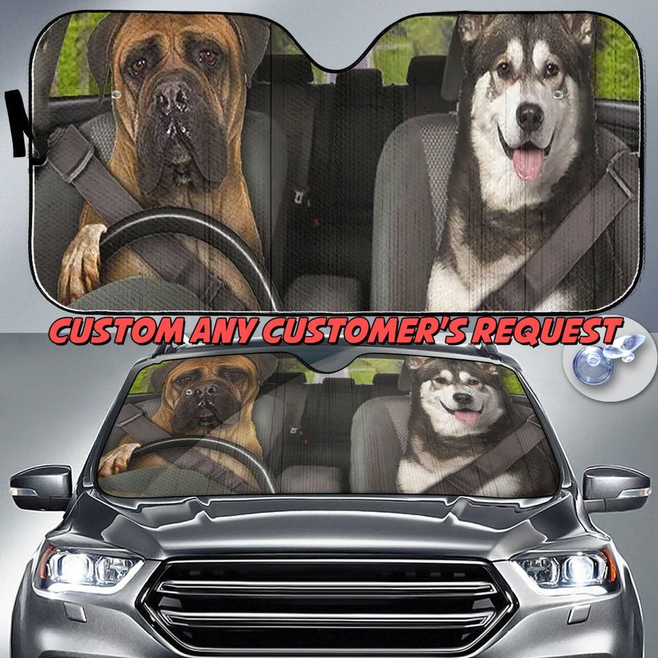 Funny Dog Sunshade, Dog Car Sun Shade, Funny Dog Car Decoration, Dog Car Accessories