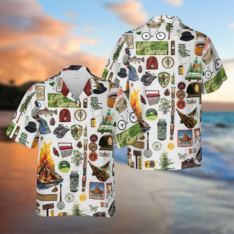 Beach Hawaiian Shirt, Beach Party Hawaiian Shirt, Short Sleeve Button Down Shirt