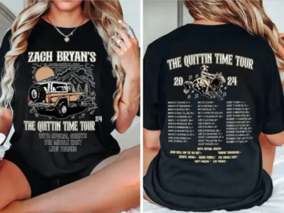 Zach Bryan The Quittin Time Tour 2024 T-Shirt