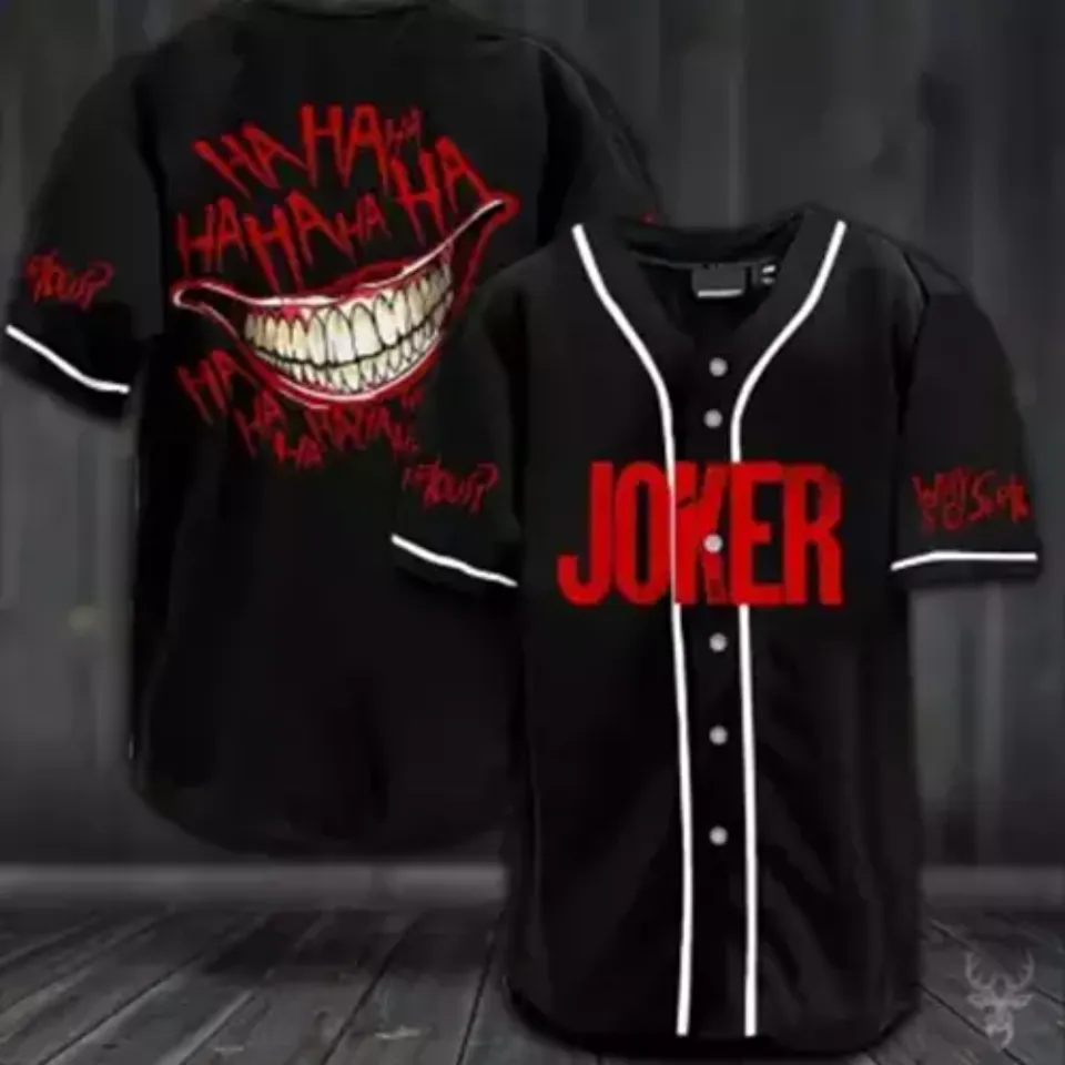 Joker Smile Hahaha Baseball Jersey Shirt