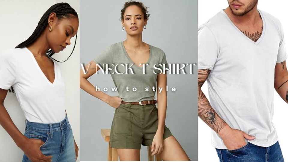 How to wear v-neck t-shirt
