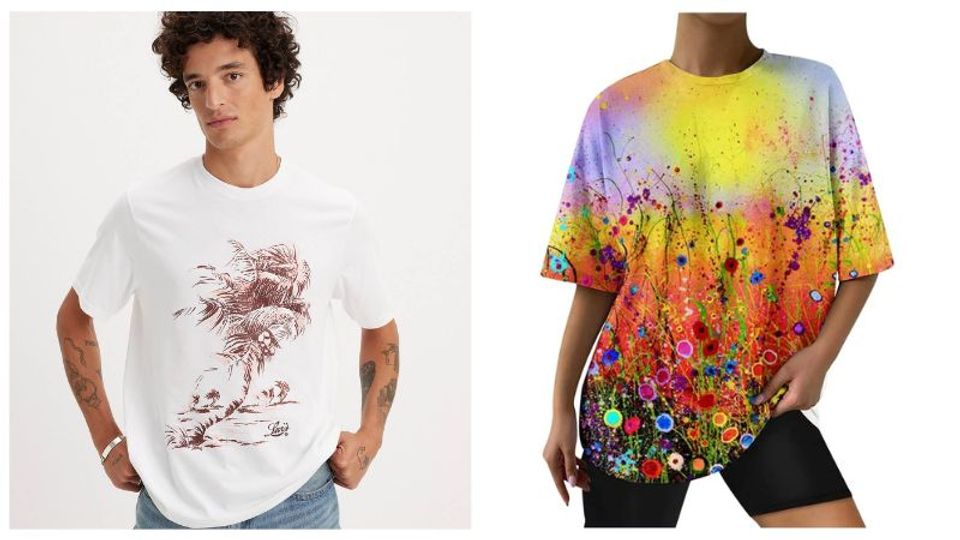 Wearign relaxed fit t-shirts