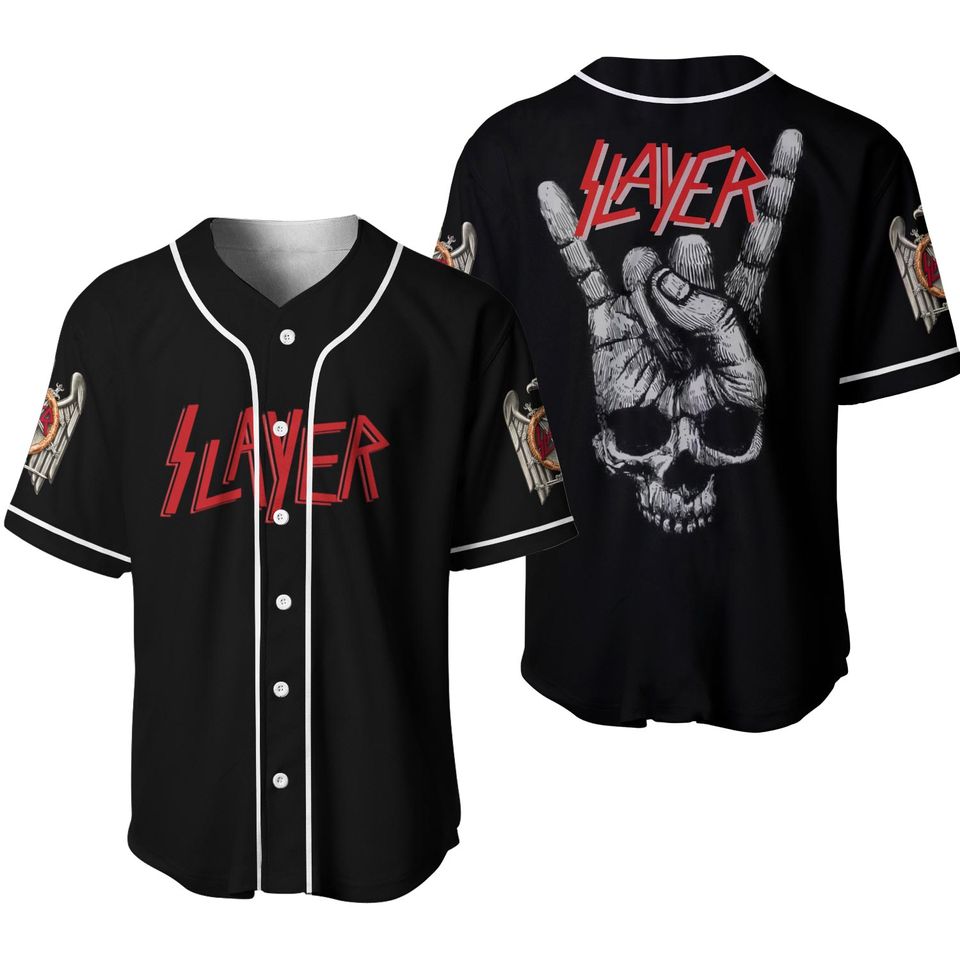 Slayer Rock Band 3D Baseball Jersey