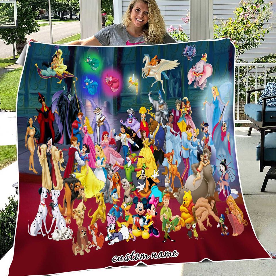 Blanket Disney Collection Custom Name Blanket Christmas Gift