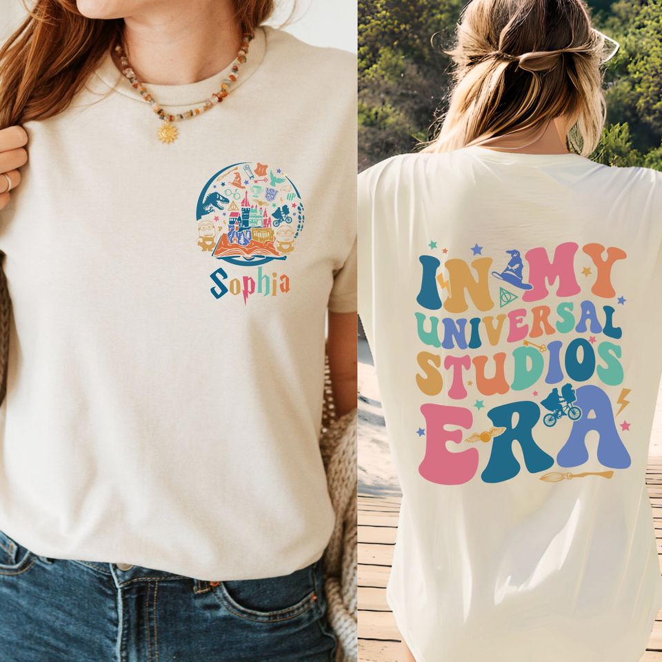 Two-sided Personalized In My Universal Studios Era T-shirt, Custom Universal Studios Tee, Disneyland Trip Shirt