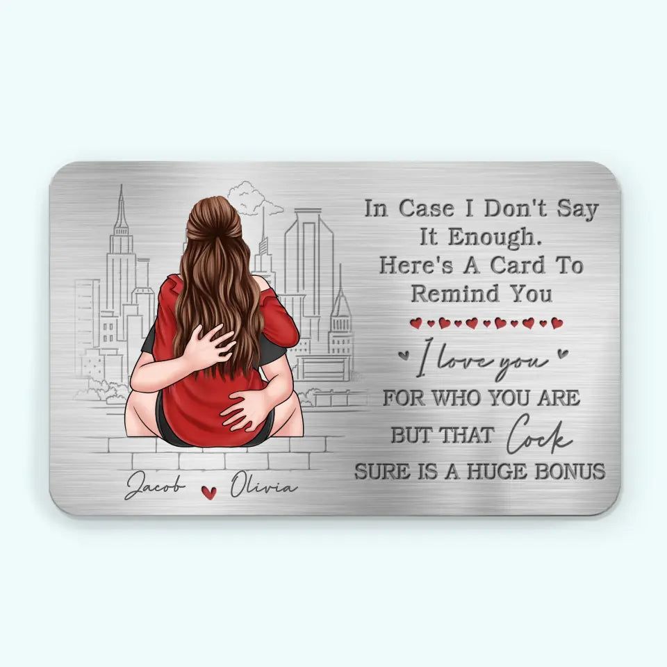 Never Enough To Say I Love You - Couple Personalized Custom Aluminum Wallet Card