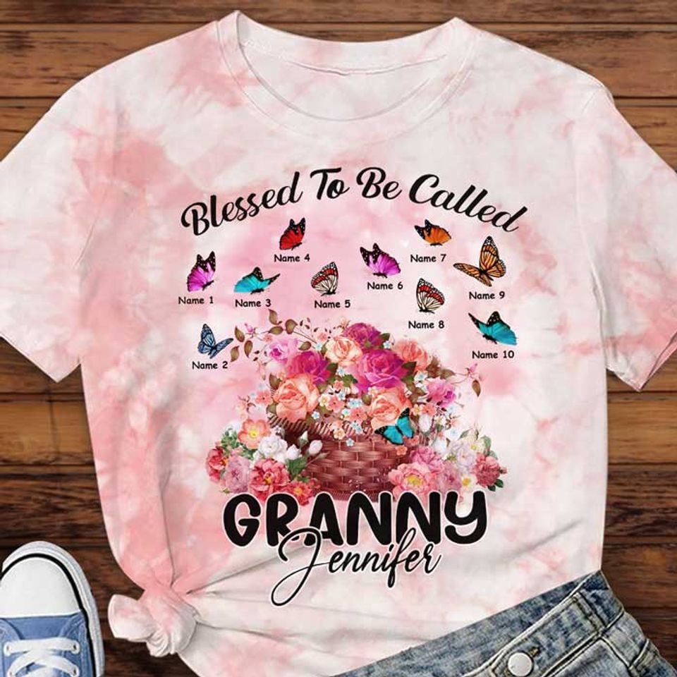 Blessed To Be Called Granny - Gift For Grandma, Personalized 3D T-Shirt