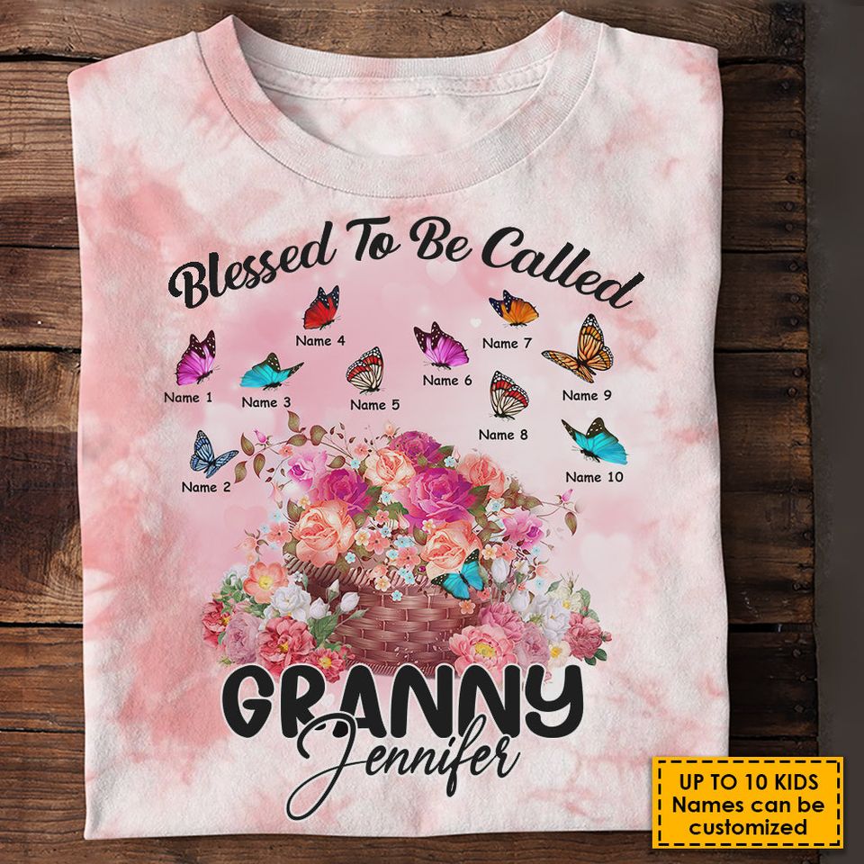 Blessed To Be Called Granny - Gift For Grandma, Personalized 3D T-Shirt