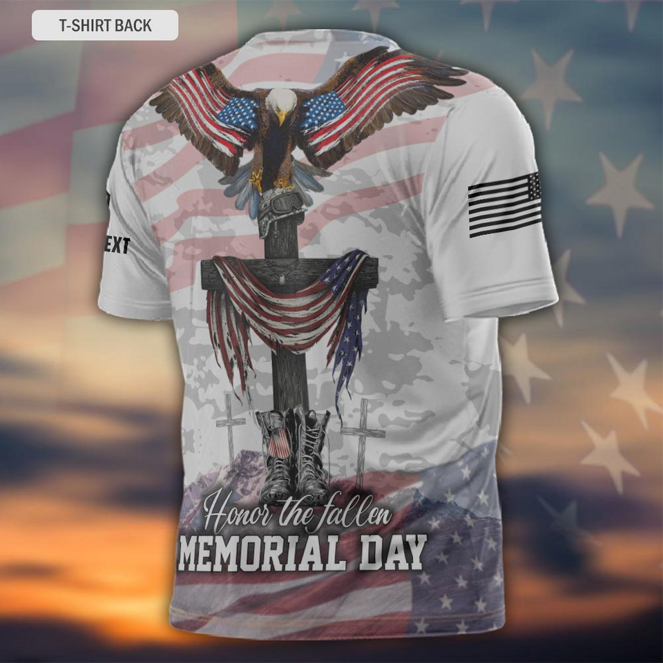 3D US Veteran Honor the Fallen T-Shirt Memorial Day