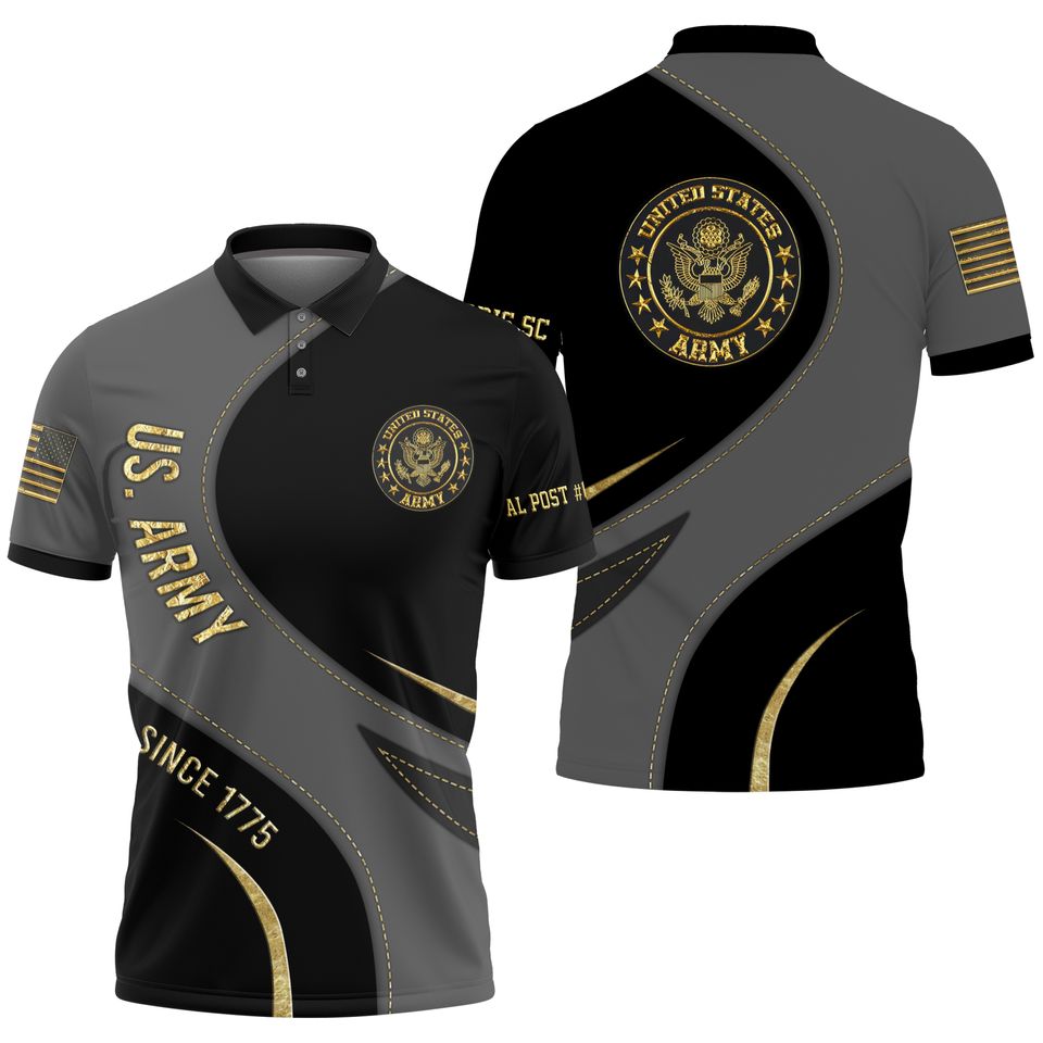 U.S Veteran Customized Polo Shirt