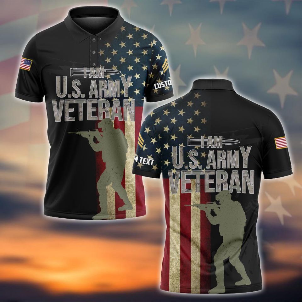 Customized I Am U.S Army Veteran – Polo Shirt