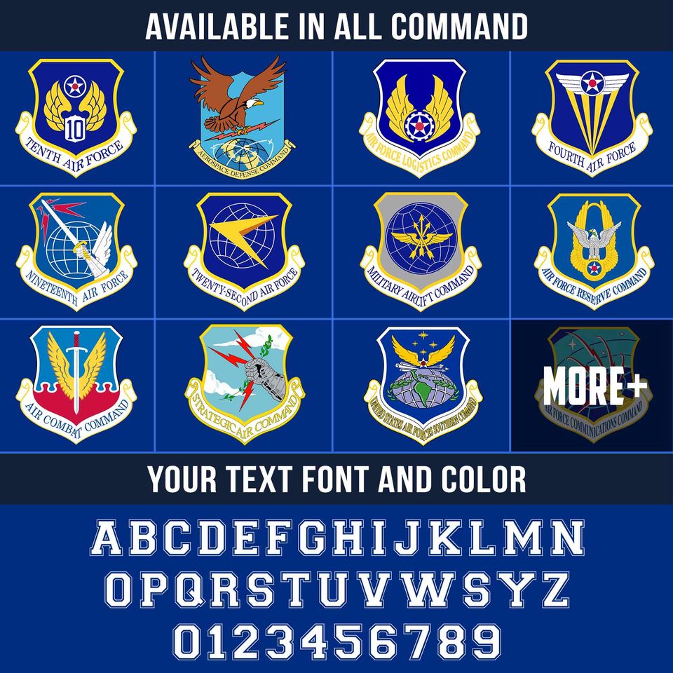 Customized United States USAF Command Hawaiian Short Sleeve Button Shirt