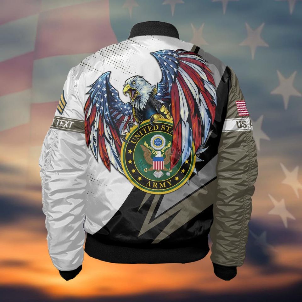 Customized US Army Veteran Bomber Jacket