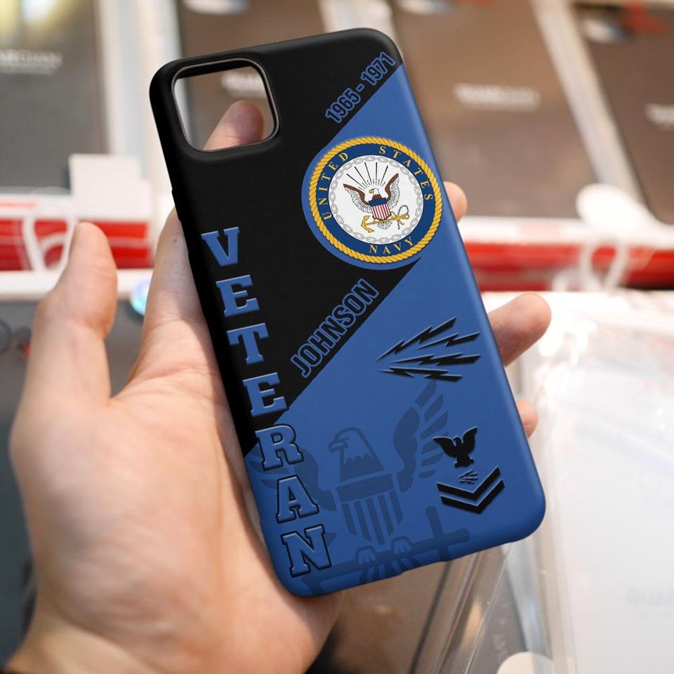 Customized US Navy Rating Veteran Proudly Served Phone Case
