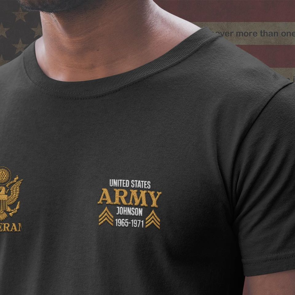 Customized&nbsp;US&nbsp;Veteran Proudly 3D T-shirt