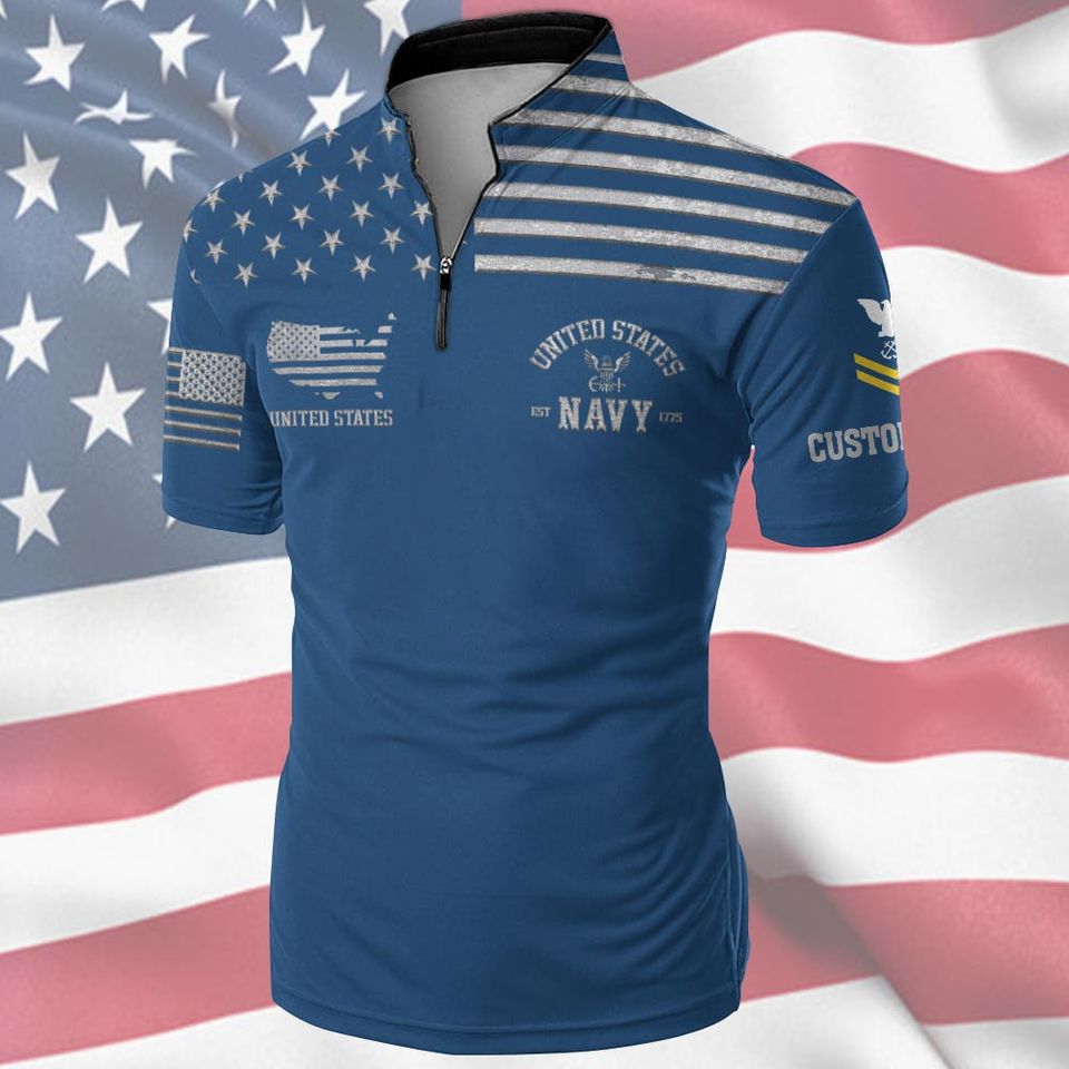 Customized US Navy Pride Bowling Jersey