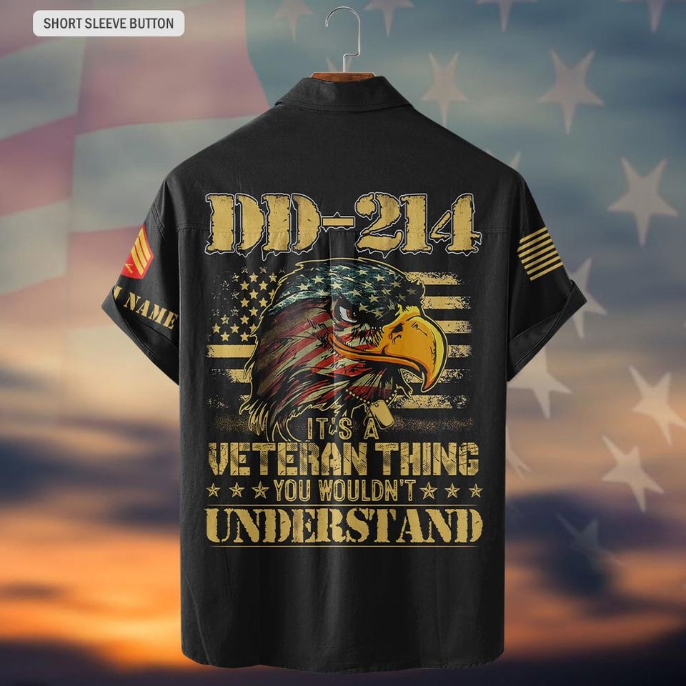 Customized DD-214 Veteran Shirts Hawaiian Shirt