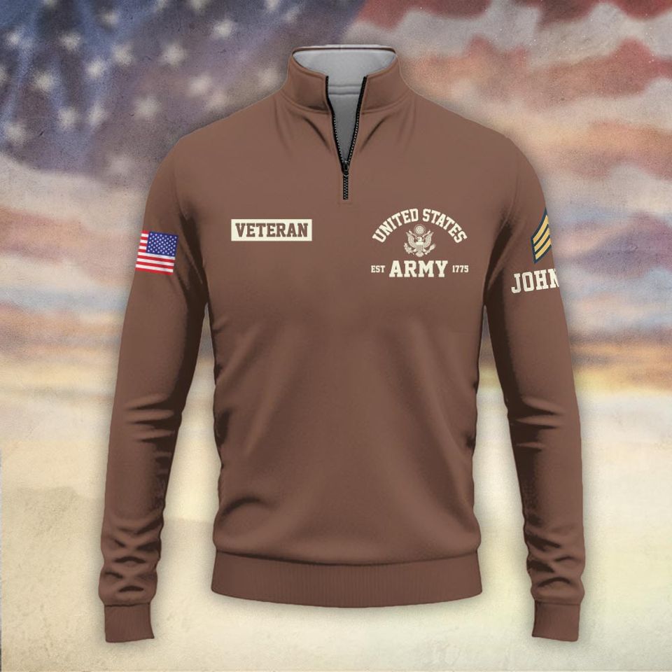 Honor The Fallen Zip Neck Sweater