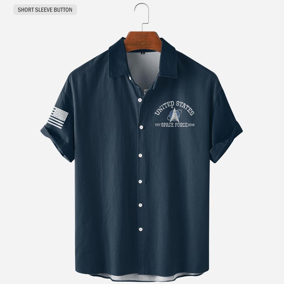 Customized United States Space Force Command Hawaiian Shirt