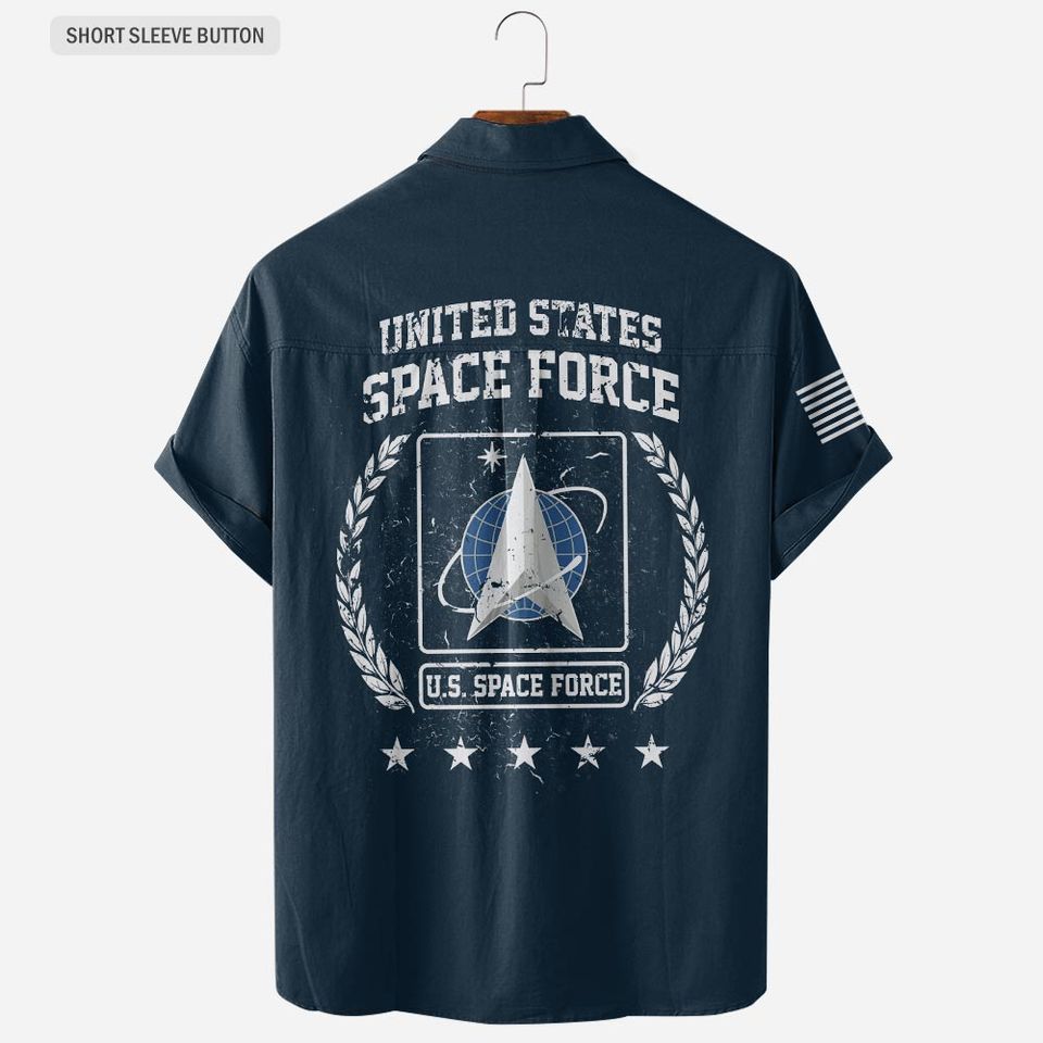 Customized United States Space Force Command Hawaiian Shirt