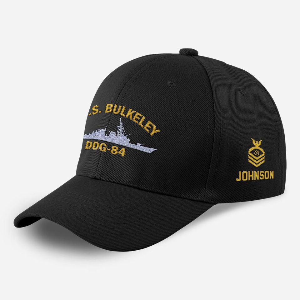 Customized U.S Veteran Navy Ships Embroidered Baseball Caps