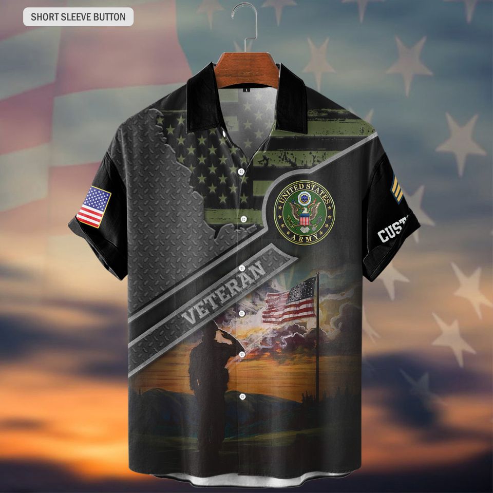 Customized Veteran Shirts Hawaiian Shirt