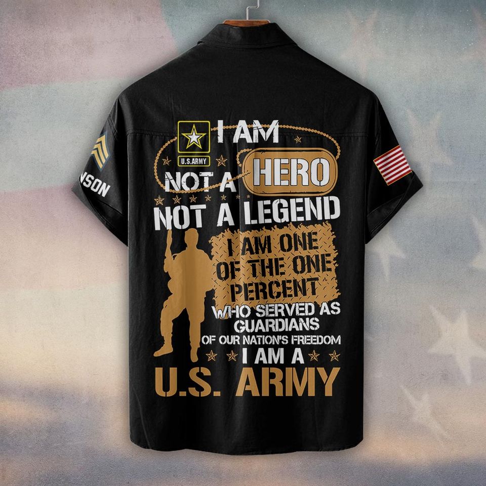 Customized U.S Veteran Hawaiian Shirt