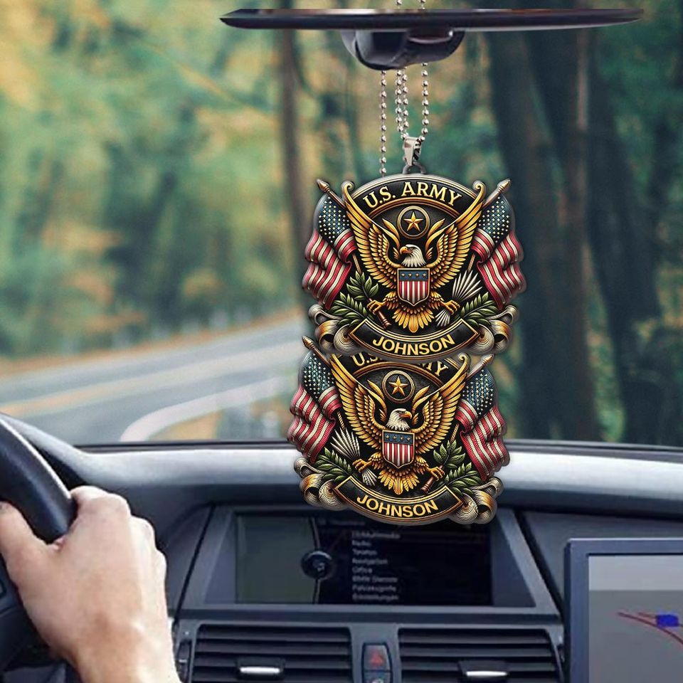 Customized U.S Veteran Acrylic Car Ornament