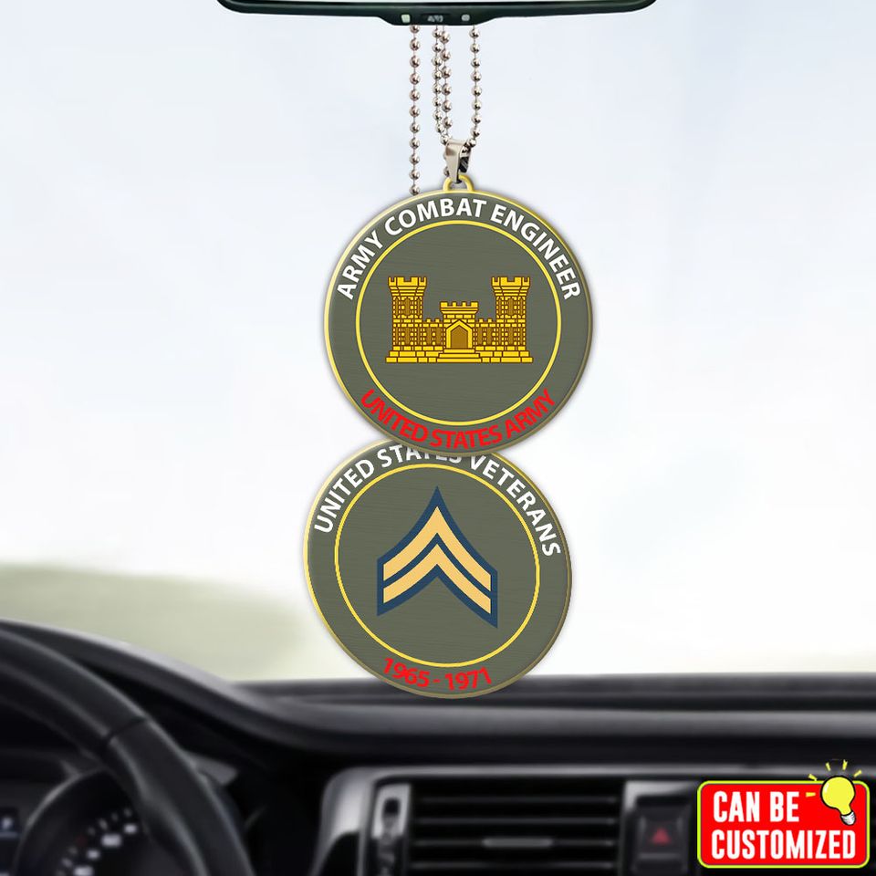 Customized Army Branches Acrylic Car Ornament