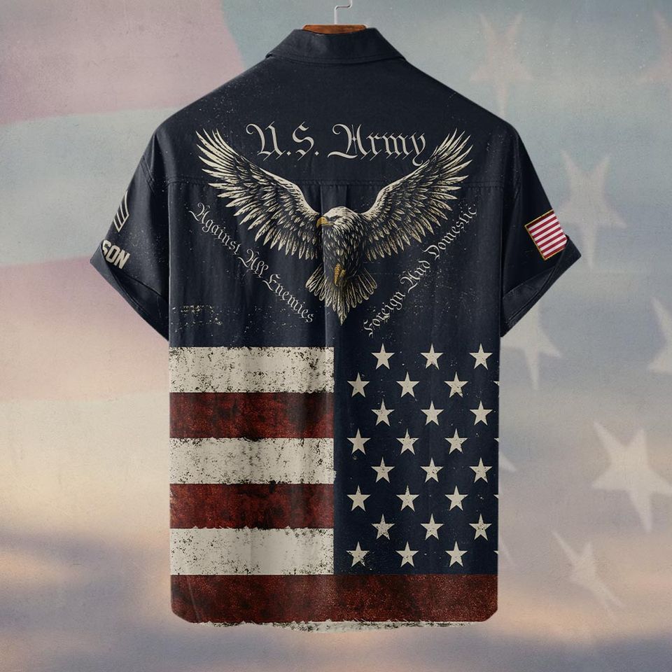 Customized U.S Veteran Hawaiian Shirt