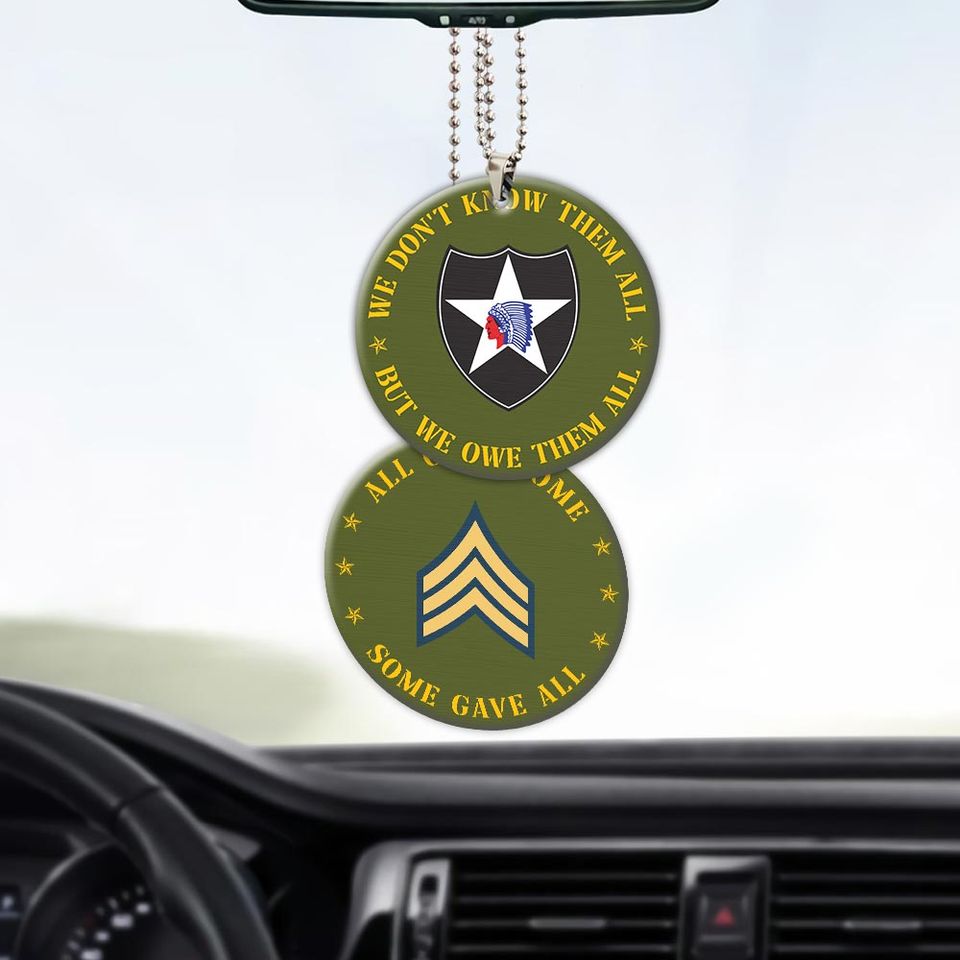 Personalized Army Division Acrylic Car Ornament