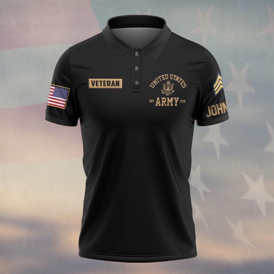 Customized U.S Veteran Polo Shirt