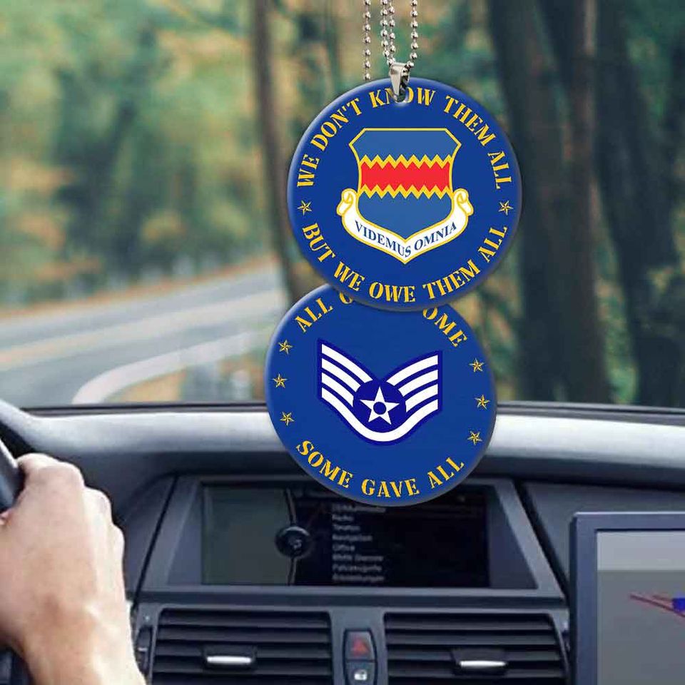 Personalized USAF Wings Acrylic Car Ornament