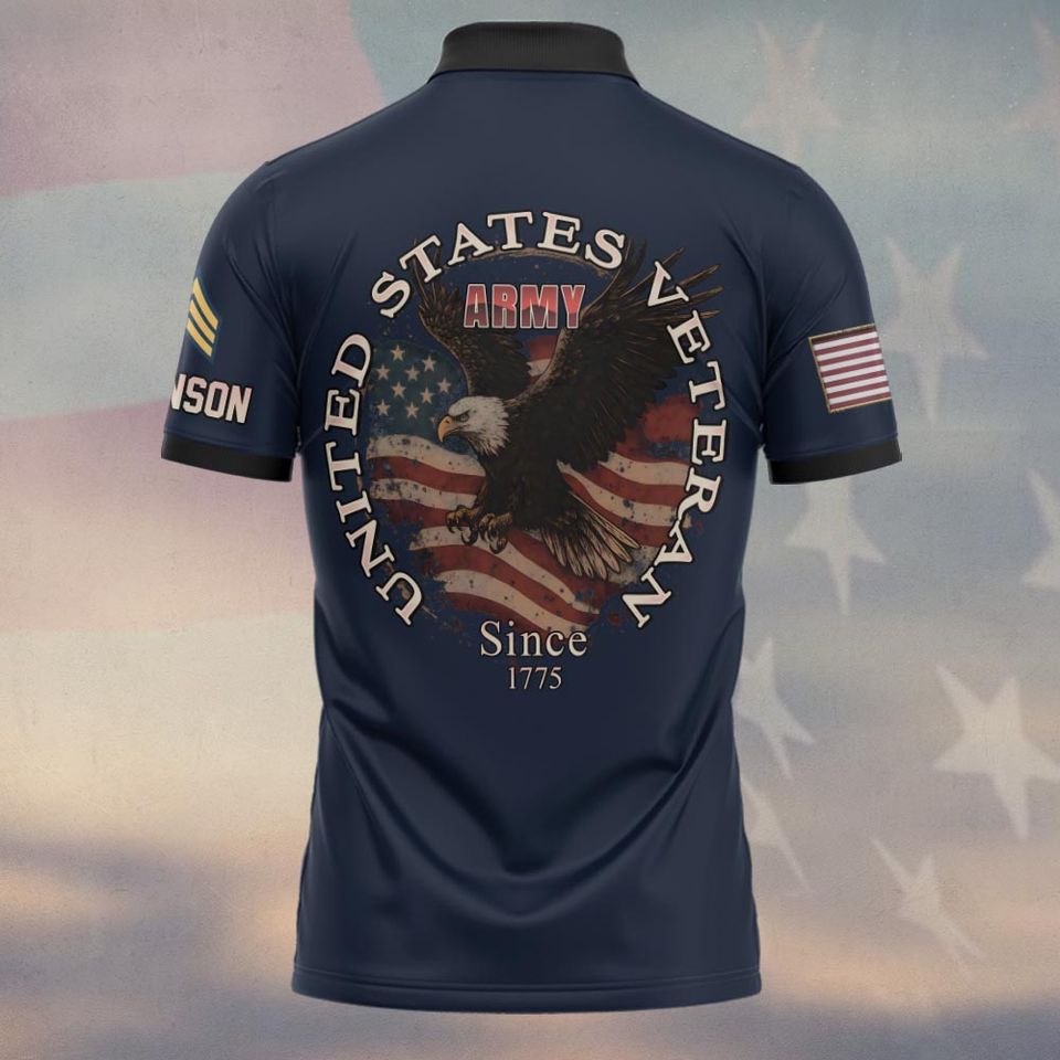 Customized US Veteran Proud Polo shirts