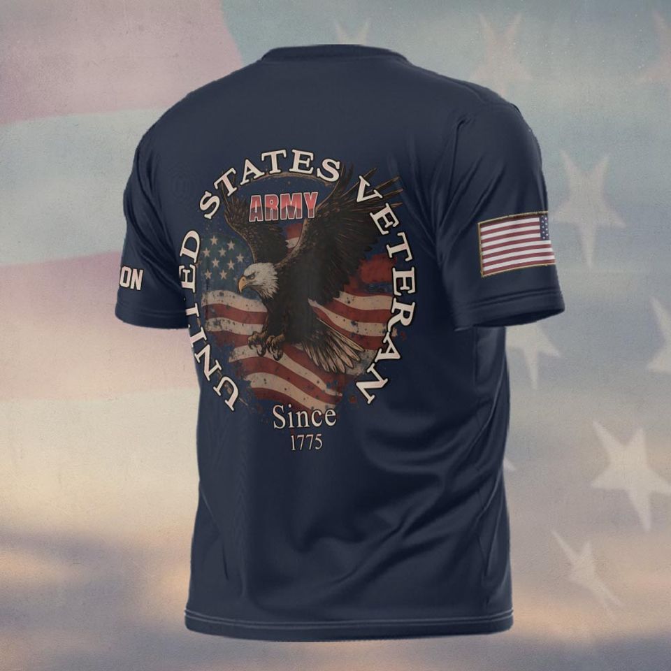 Customized US Veteran Proud T-Shirt