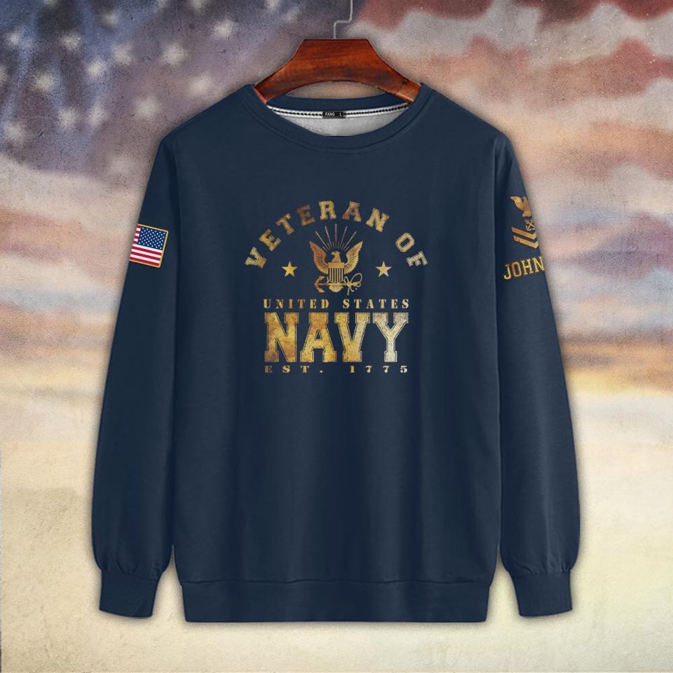 US Navy Born Free – Die Free Sailor Spirit Sweater