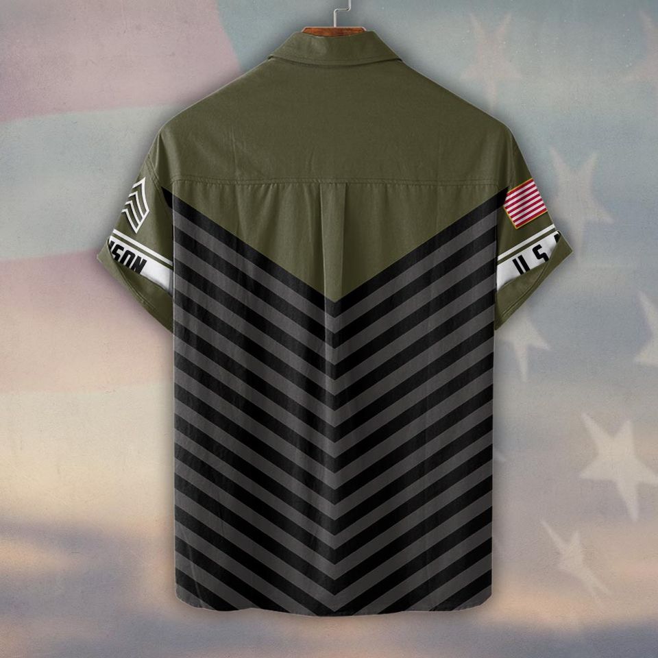 Customized U.S Veteran Hawaiian Shirt