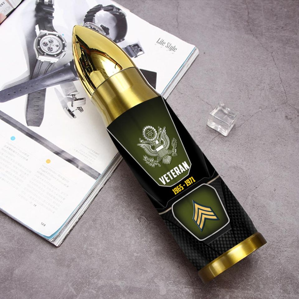 Customized US VETERAN Bullet Tumbler