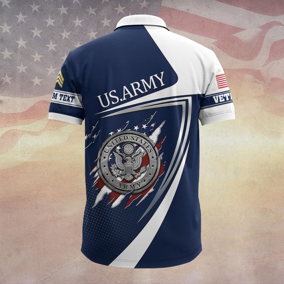 Custom US Veteran Polo Shirt