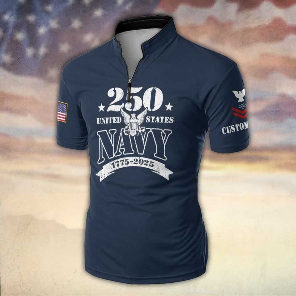 Custom US Navy 250th Anniversary Bowling Jersey
