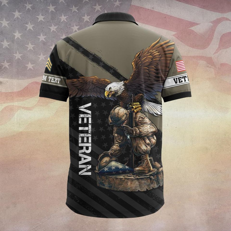 Customized US Veteran Polo Shirt