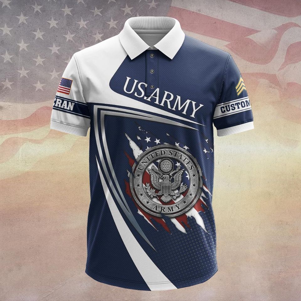 Custom US Veteran Polo Shirt
