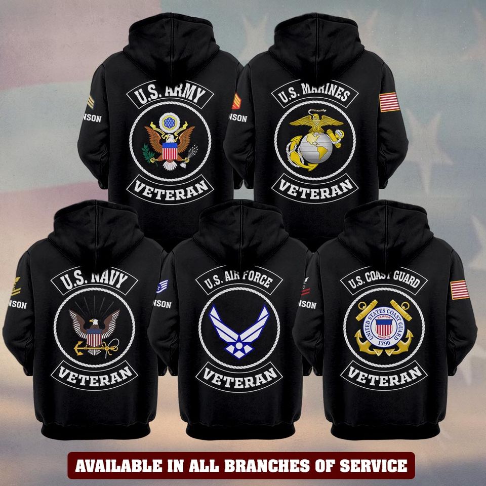 United States Veteran 3D Hoodie