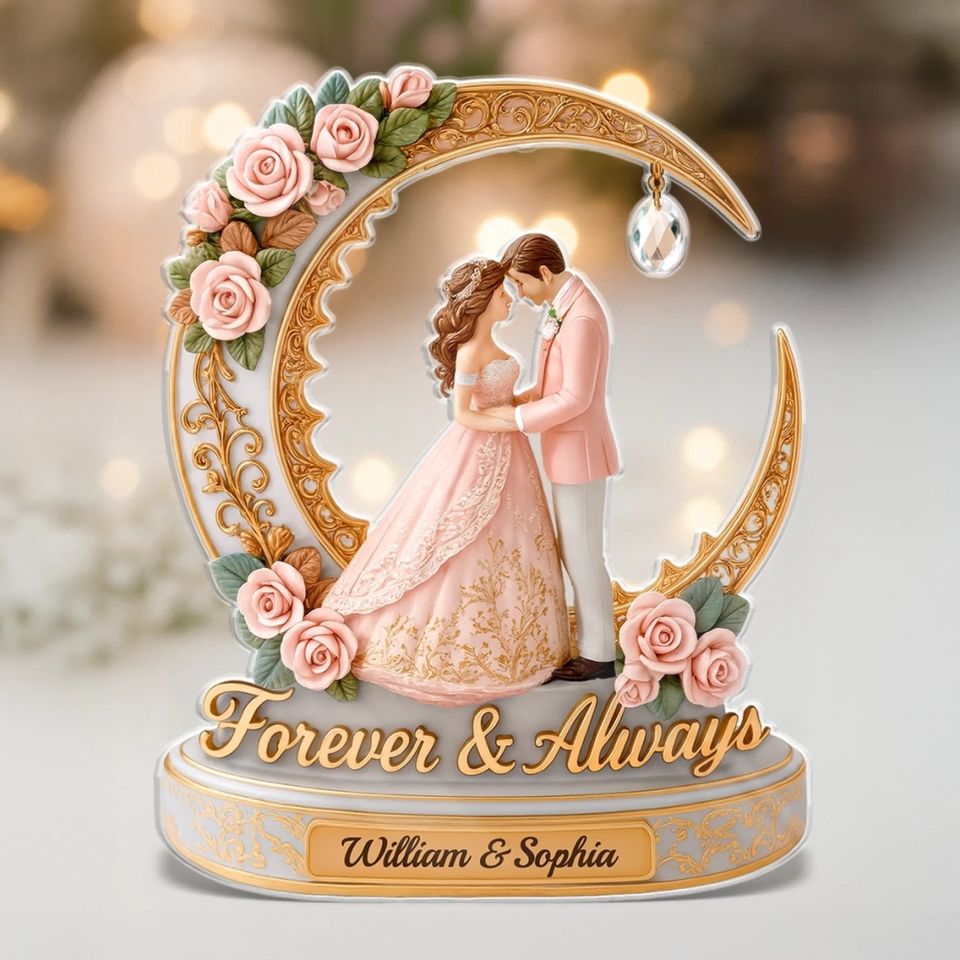 Custom Acrylic Plaque - Personalized Anniversary Wedding Gifts