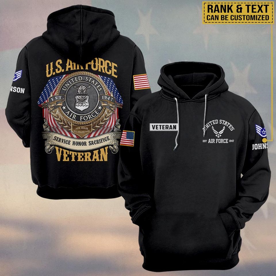 United States Veteran 3D Hoodie