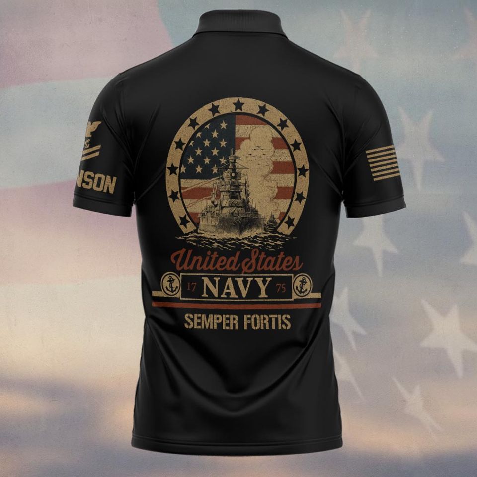 Customized U.S Navy Polo Shirt
