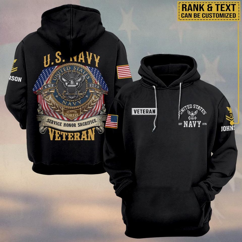 United States Veteran 3D Hoodie
